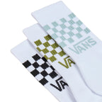 Vans Women's Classic Check Crew Sock - Grey Mist