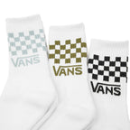 Vans Women's Classic Check Crew Sock - Grey Mist