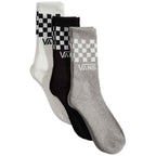 Vans Classic Check Crew Socks Black/White 3 Pack