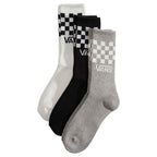 Vans Classic Check Crew Socks Black/White 3 Pack