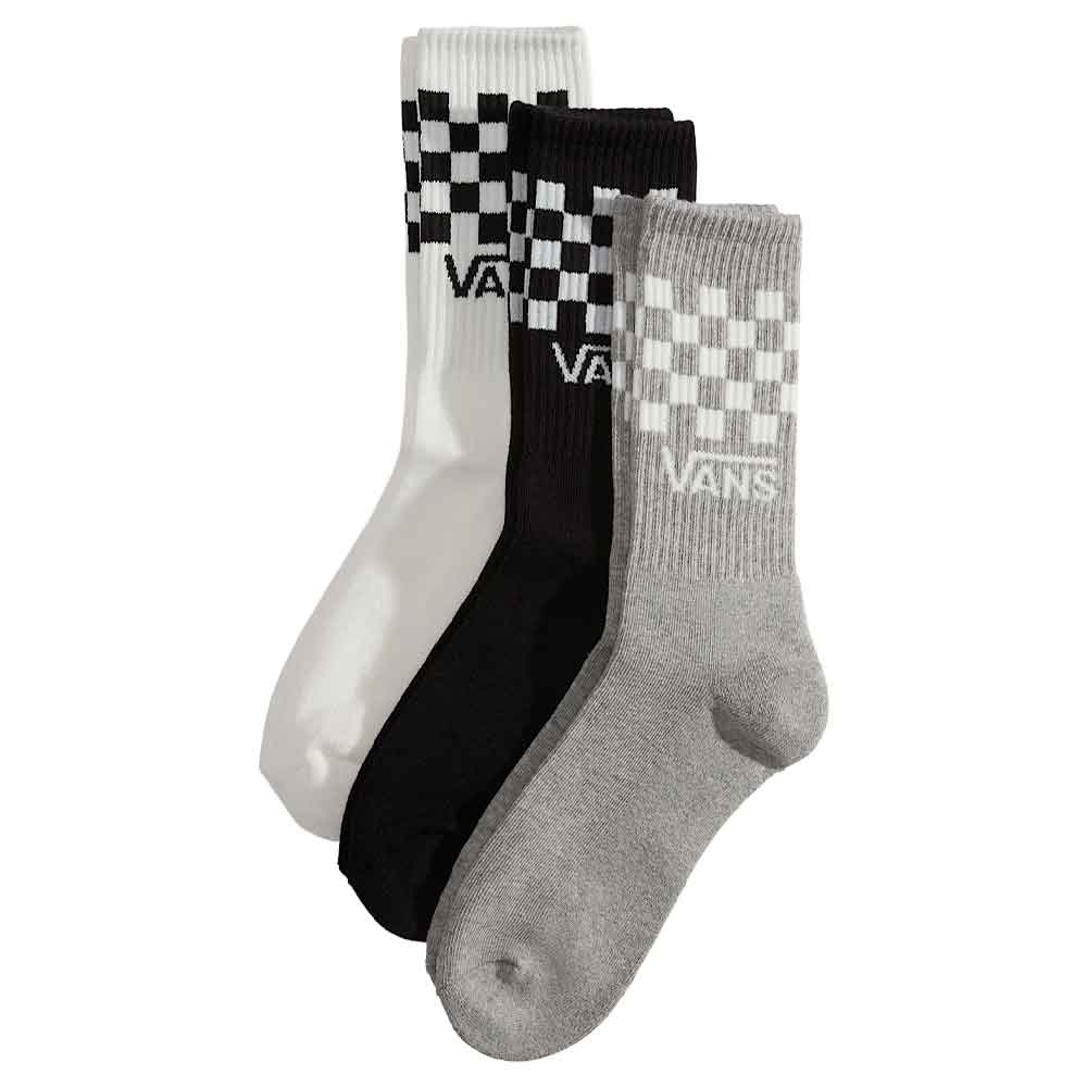 Vans Classic Check Crew Socks Black/White 3 Pack