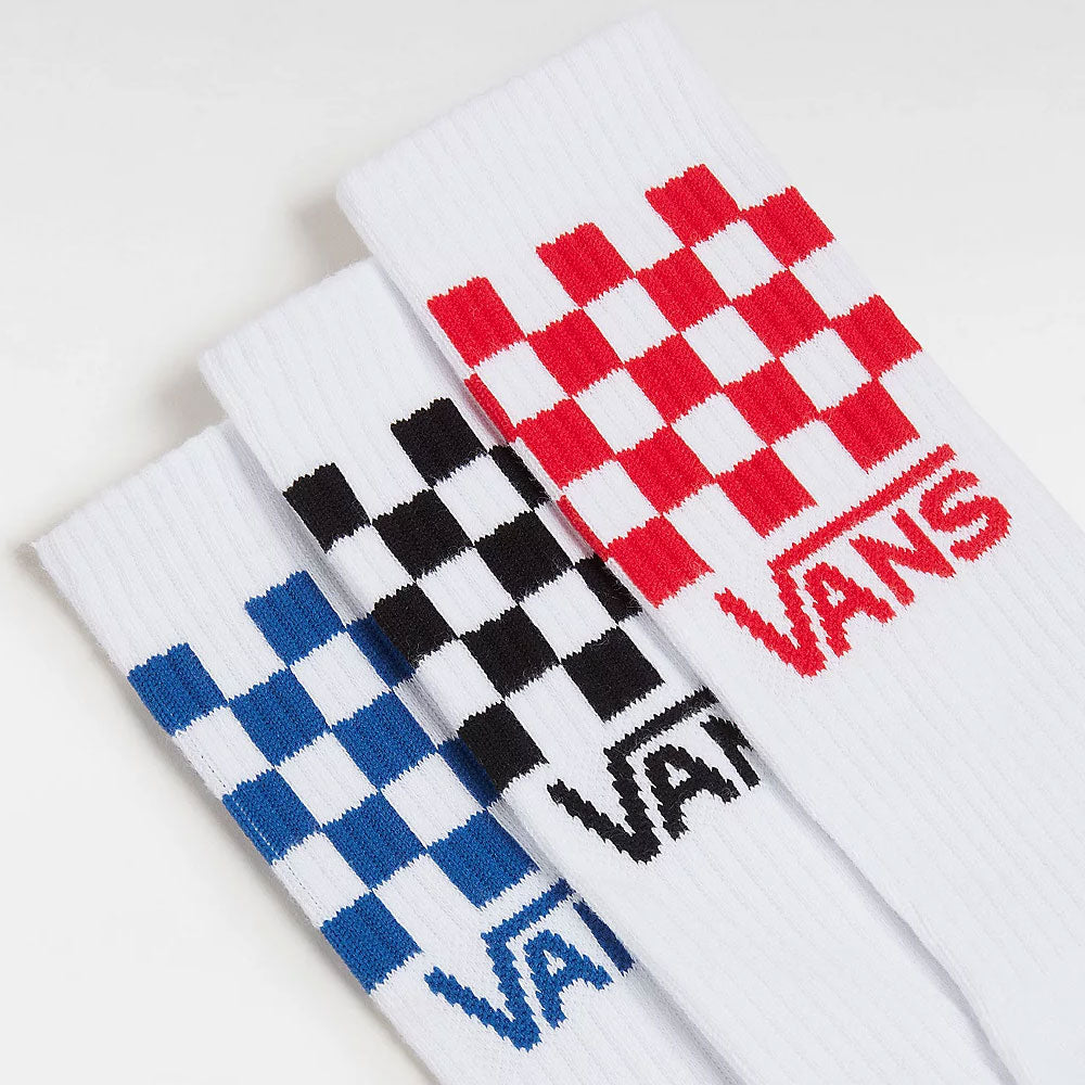 Vans Drop V Classic Check Crew Sock Red / Blue