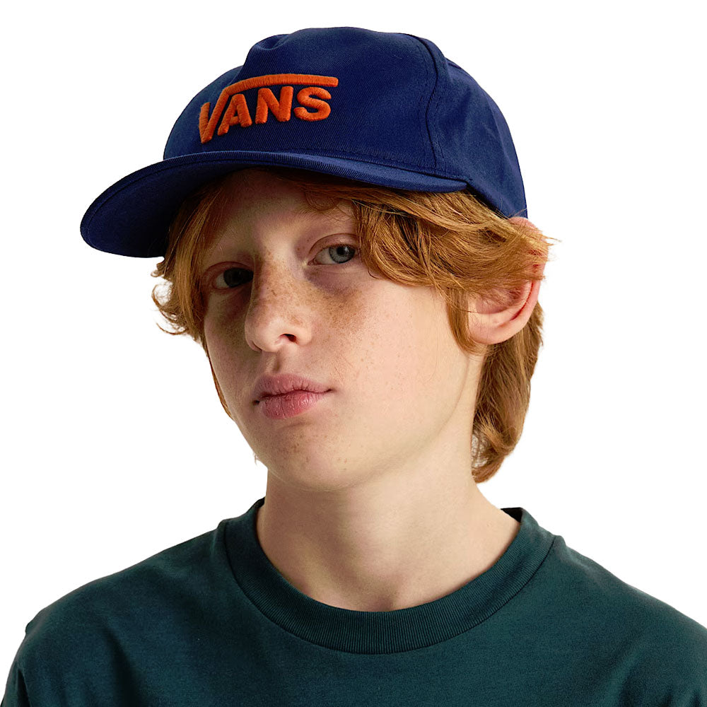 Vans Drop V Logo Snapback Cap Deep Indigo