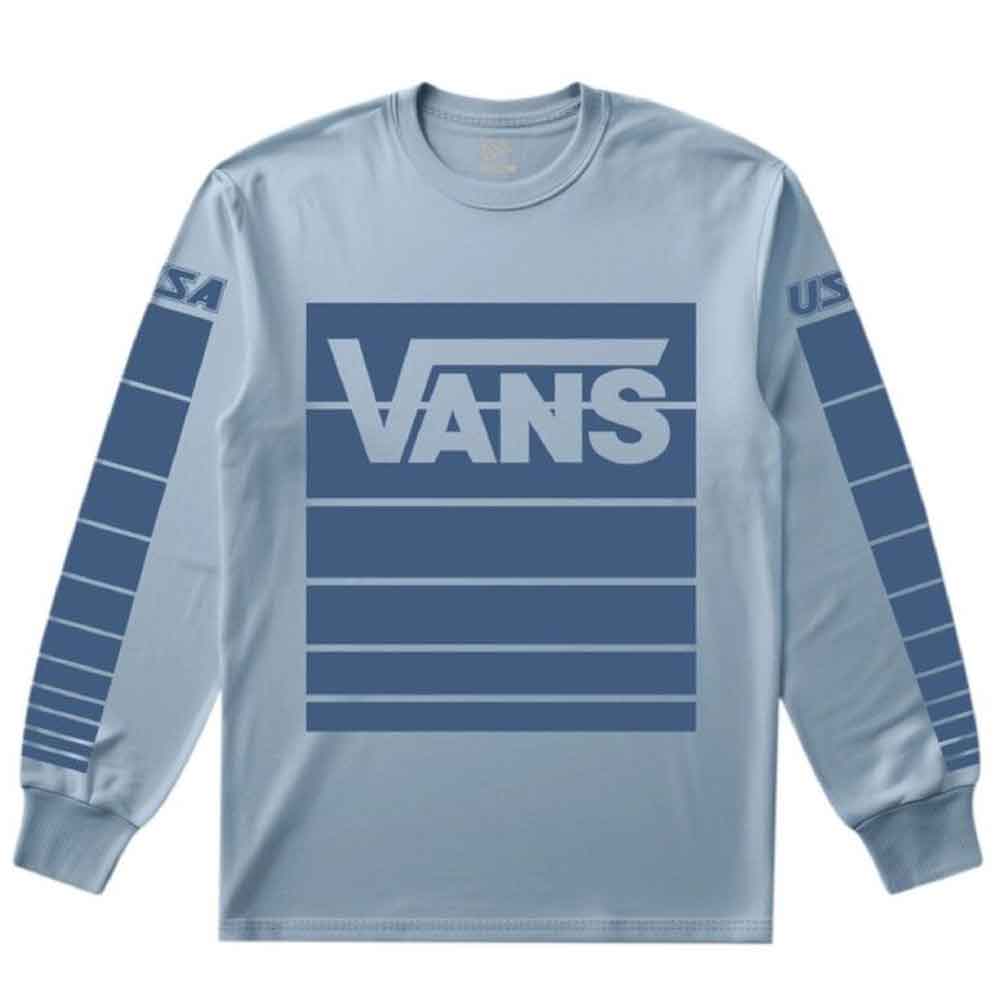 Vans Fast Terrain Longsleeve T Shirt Soft Slate