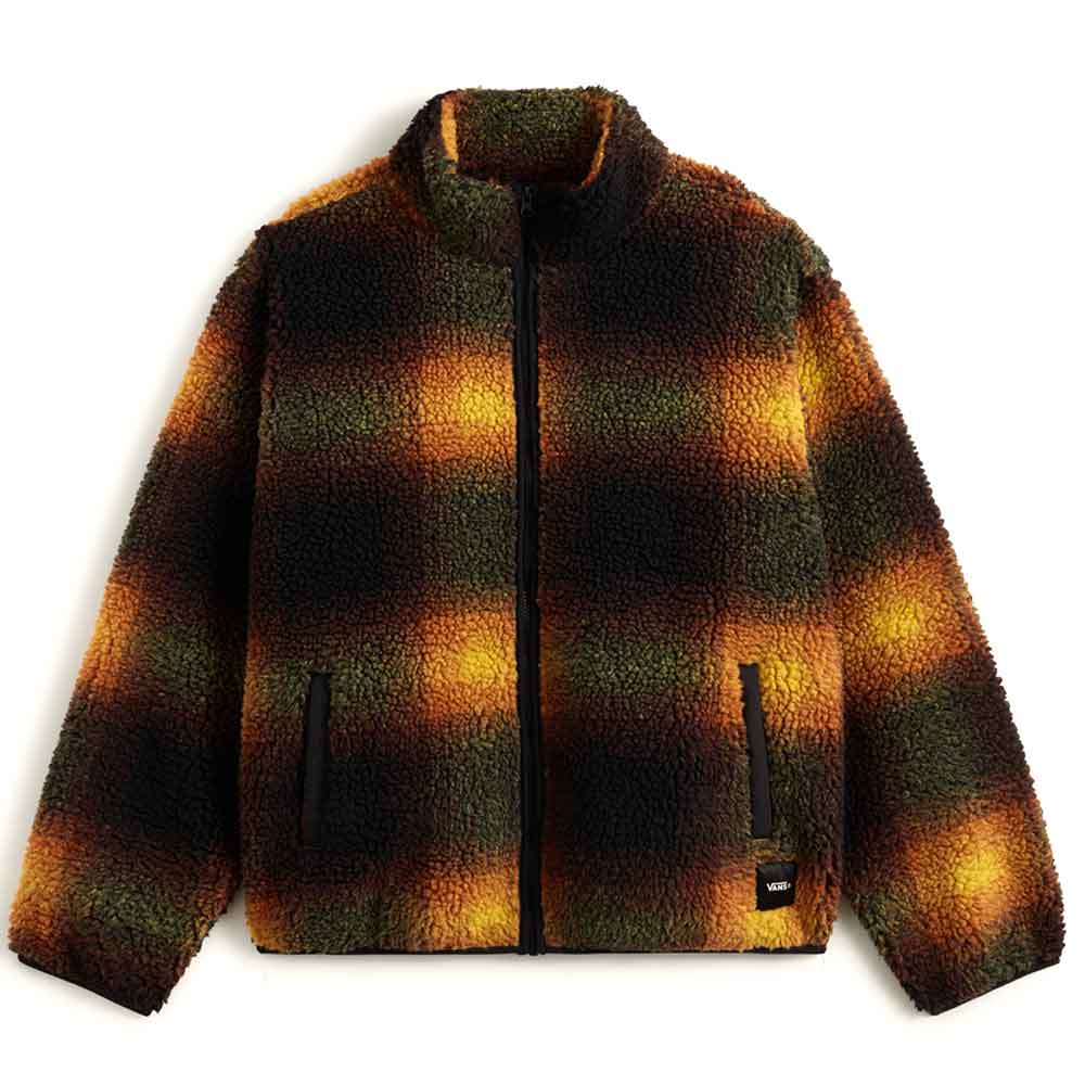 Vans Heights Sherpa Full Zip Black/Herritage Mustard Hoody