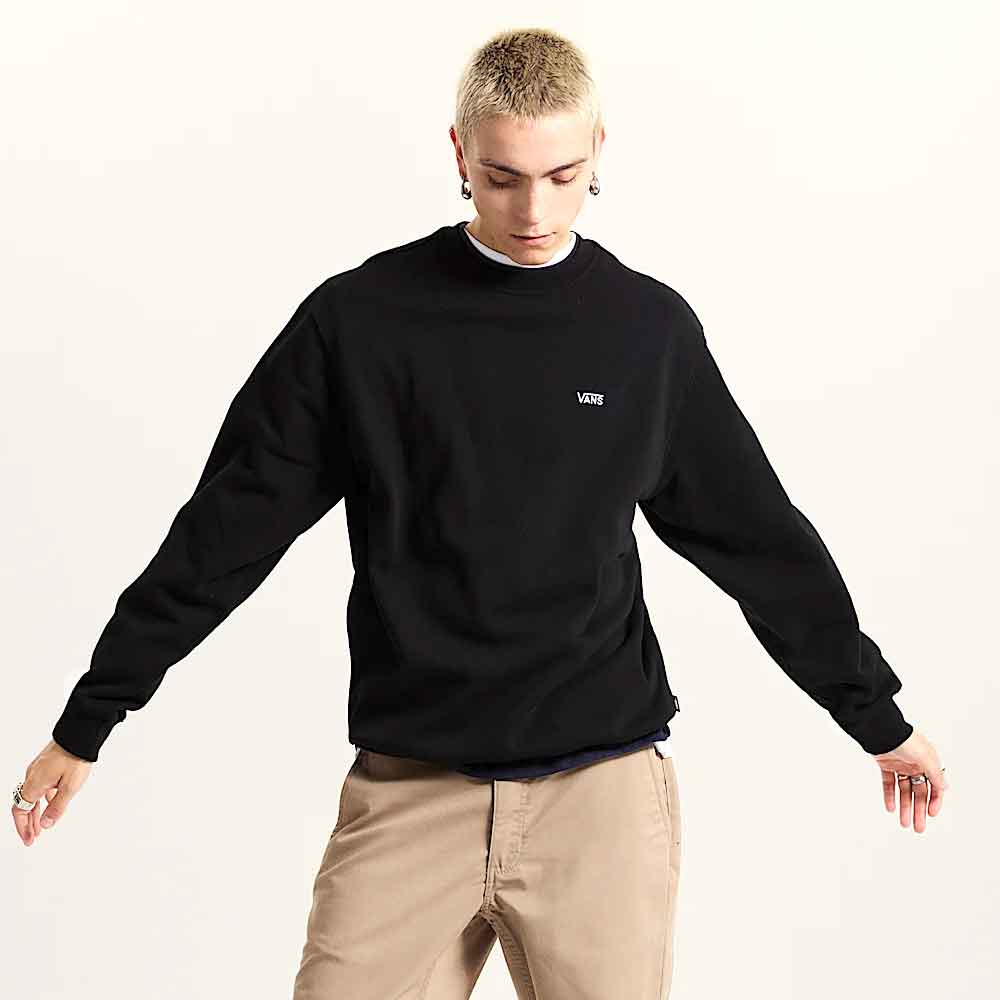 Vans Left Chest Crew Black Sweatshirt