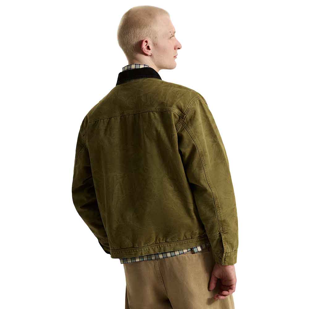 Vans Nico Cropped Chore Canvas Jacket Olive Brown