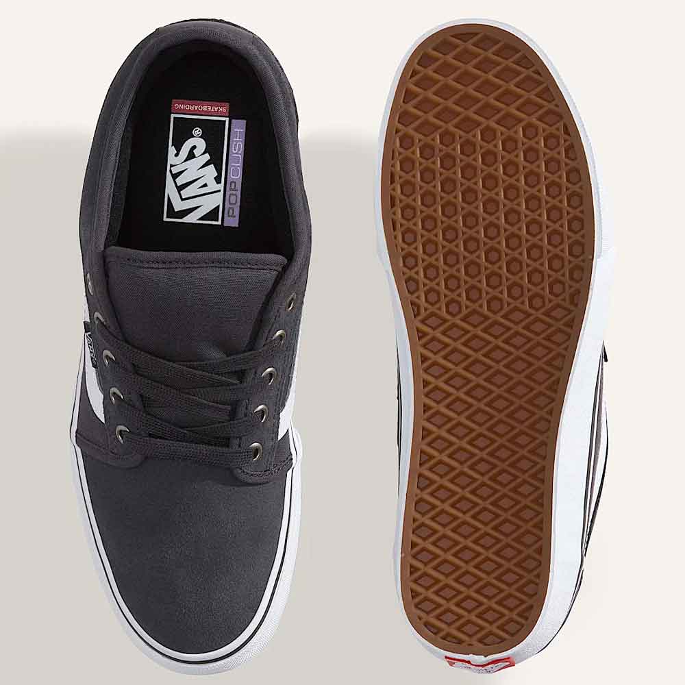 Vans Skate Chukka Low Shoes Sidestripe Charcoal/White