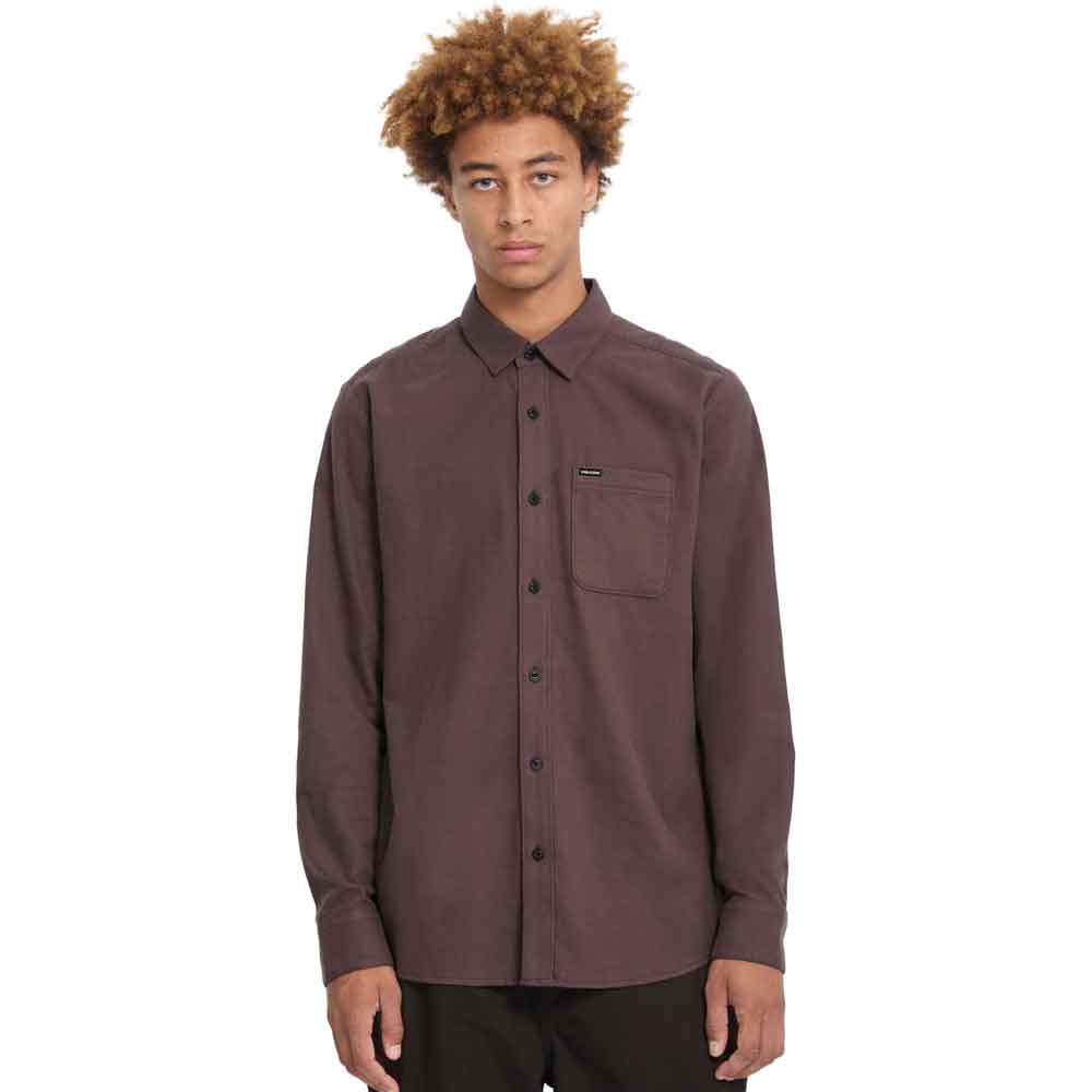 Volcom Caden Solid Shirt Raisin