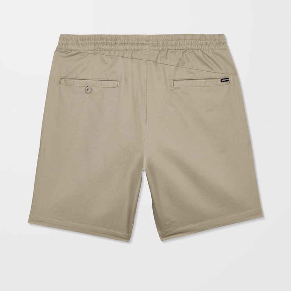 Volcom Frickin II Elastic Waist Short 19 Khaki