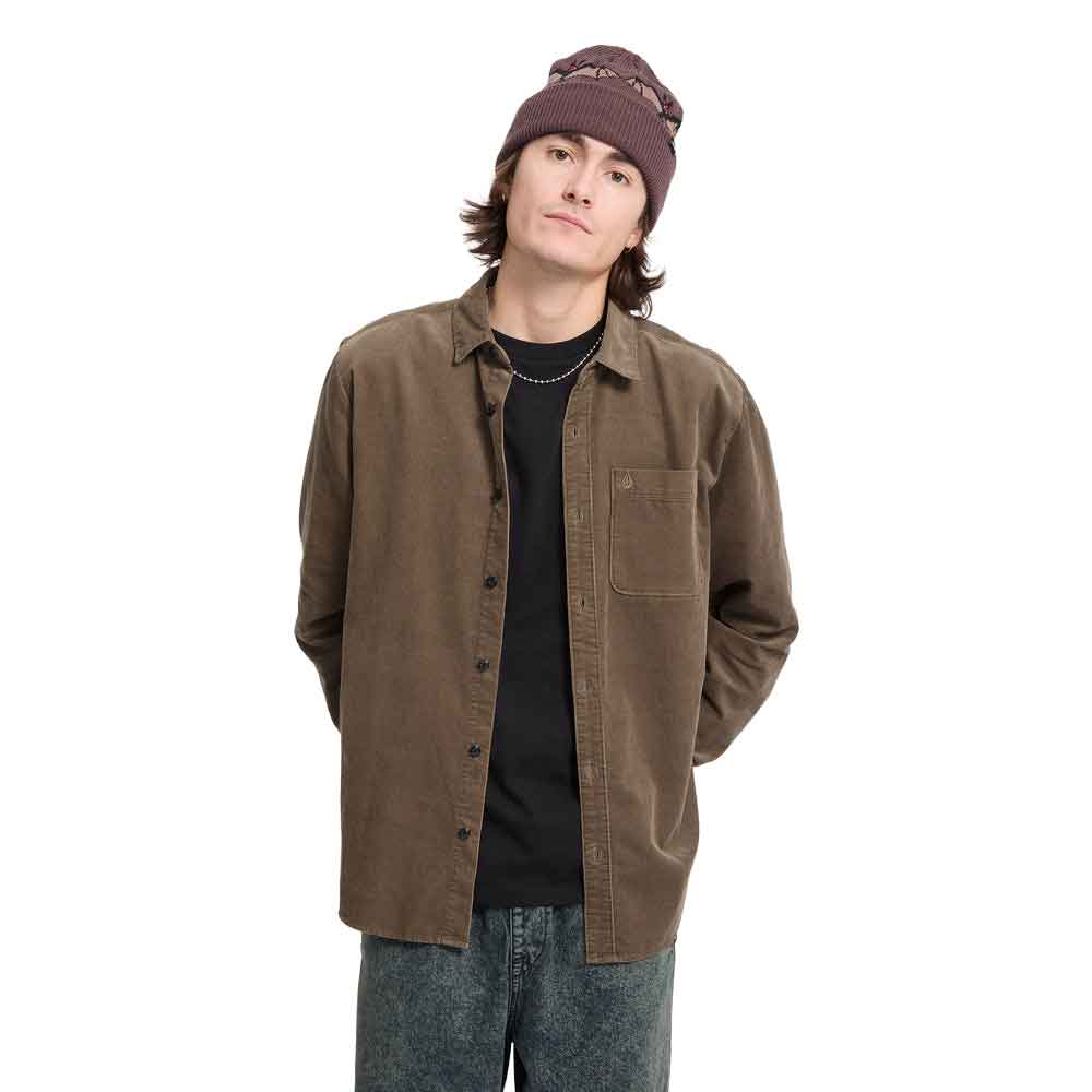 Volcom Zander Cord Shirt Earth