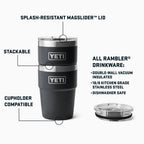 Yeti Rambler 16 Oz Cup - Black