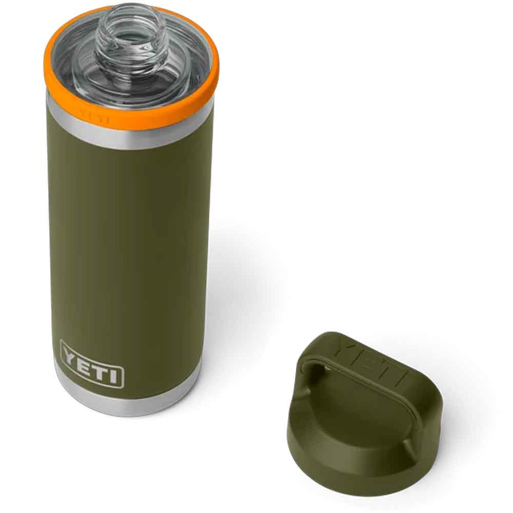 Yeti Rambler 18oz Bottle With Chug Cap Olive King Crab Orange