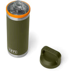 Yeti Rambler 18oz Bottle With Chug Cap Olive King Crab Orange