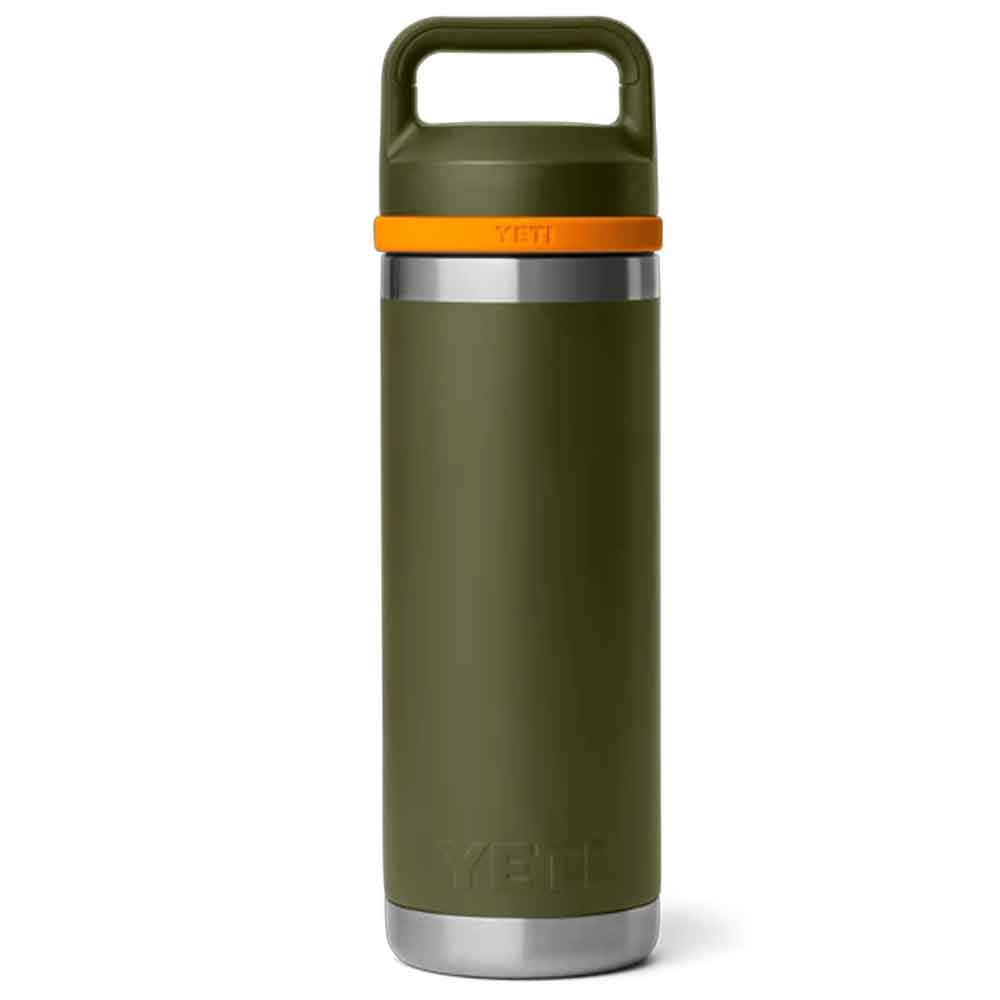 Yeti Rambler 18oz Bottle With Chug Cap Olive King Crab Orange