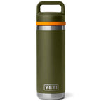 Yeti Rambler 18oz Bottle With Chug Cap Olive King Crab Orange