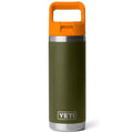 Yeti Rambler 18oz Colour Straw Bottle Olive King Crab Orange