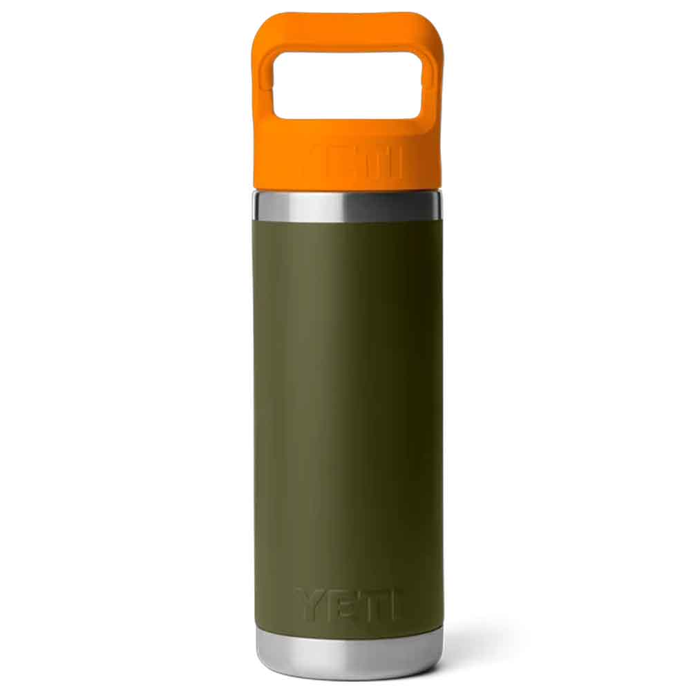 Yeti Rambler 18oz Colour Straw Bottle Olive King Crab Orange