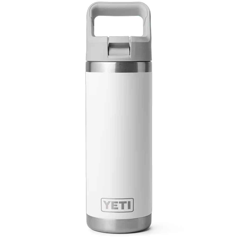 Yeti Rambler 18oz Colour Straw Bottle White