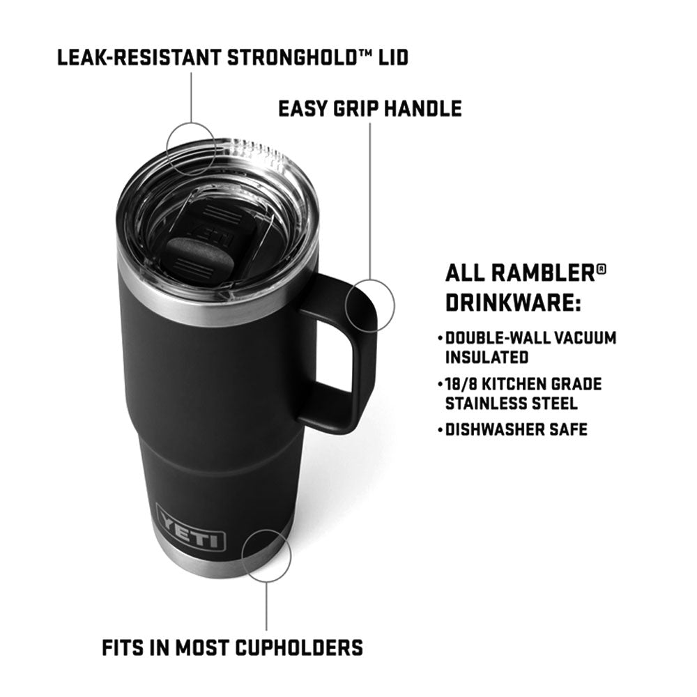 Yeti Rambler 20 Oz Travel Mug - Black