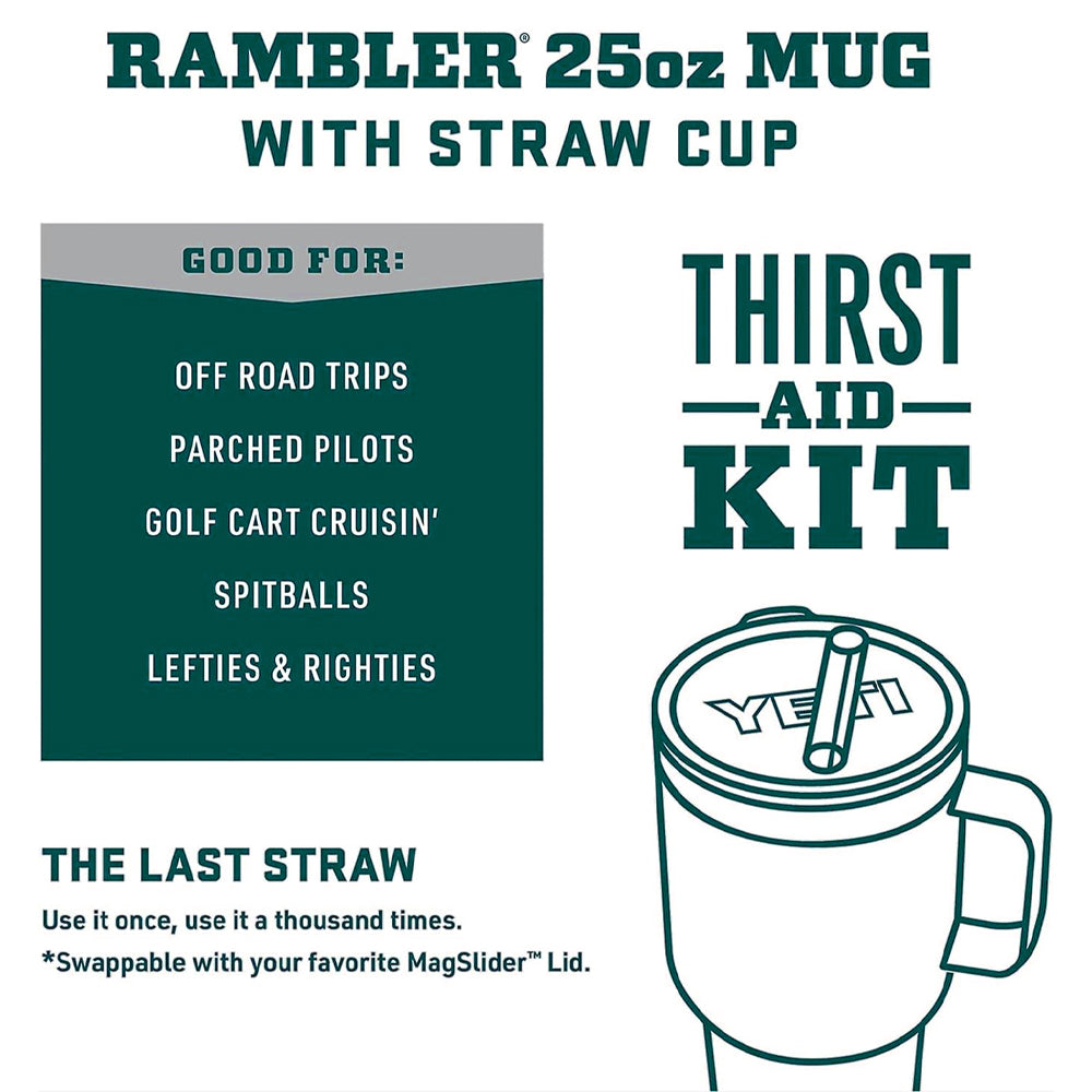 Yeti Rambler 25oz Straw Mug - Power Pink