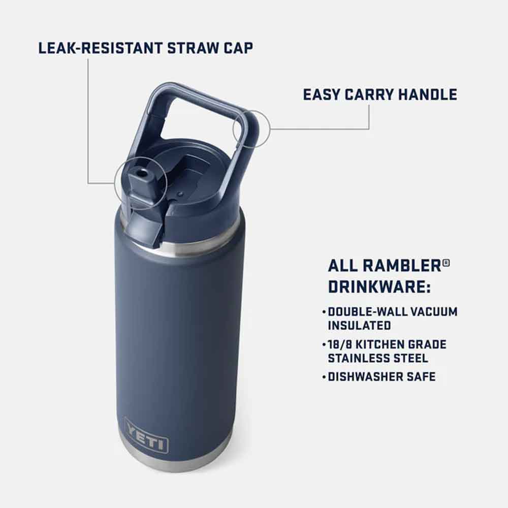 Yeti Rambler 26oz Colour Straw Bottle Pace Purple