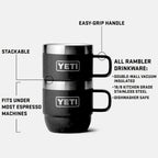 Yeti Rambler 6oz Stackable Mug x 2 - Black