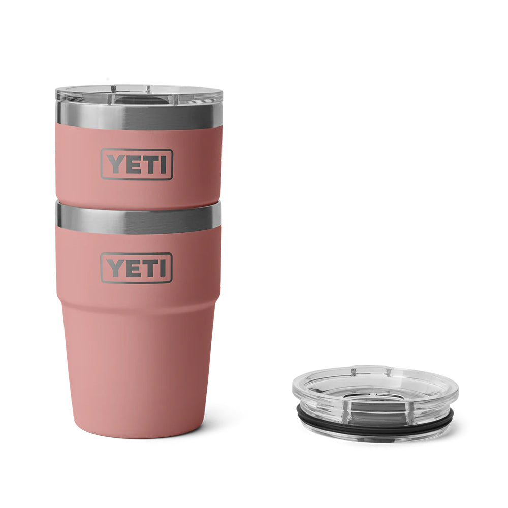 YETI Rambler 16 oz Sandstone Pink BPA Free Stackable Tumbler
