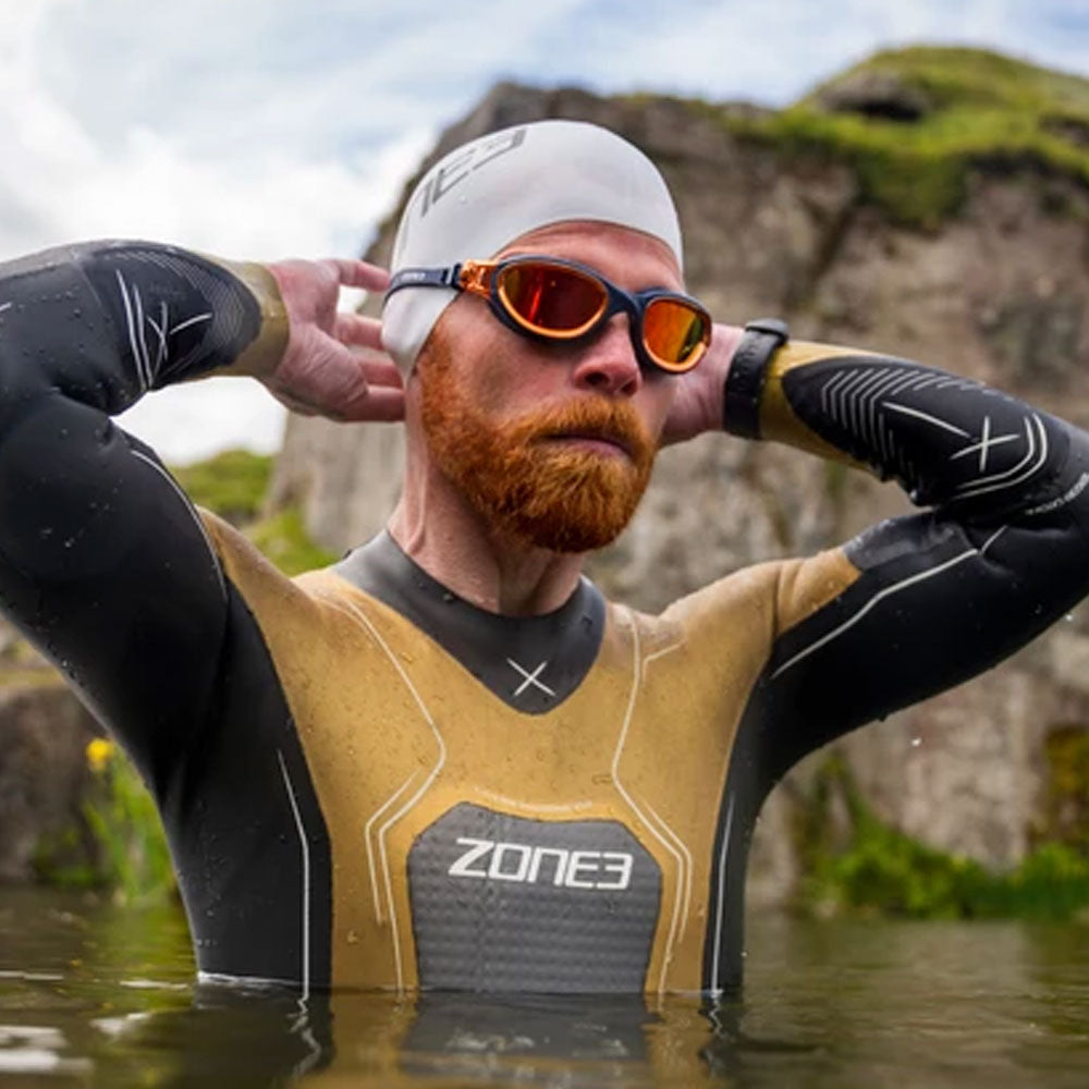 Zone 3 Venator-X Polarised Swim Goggles - Navy / Copper