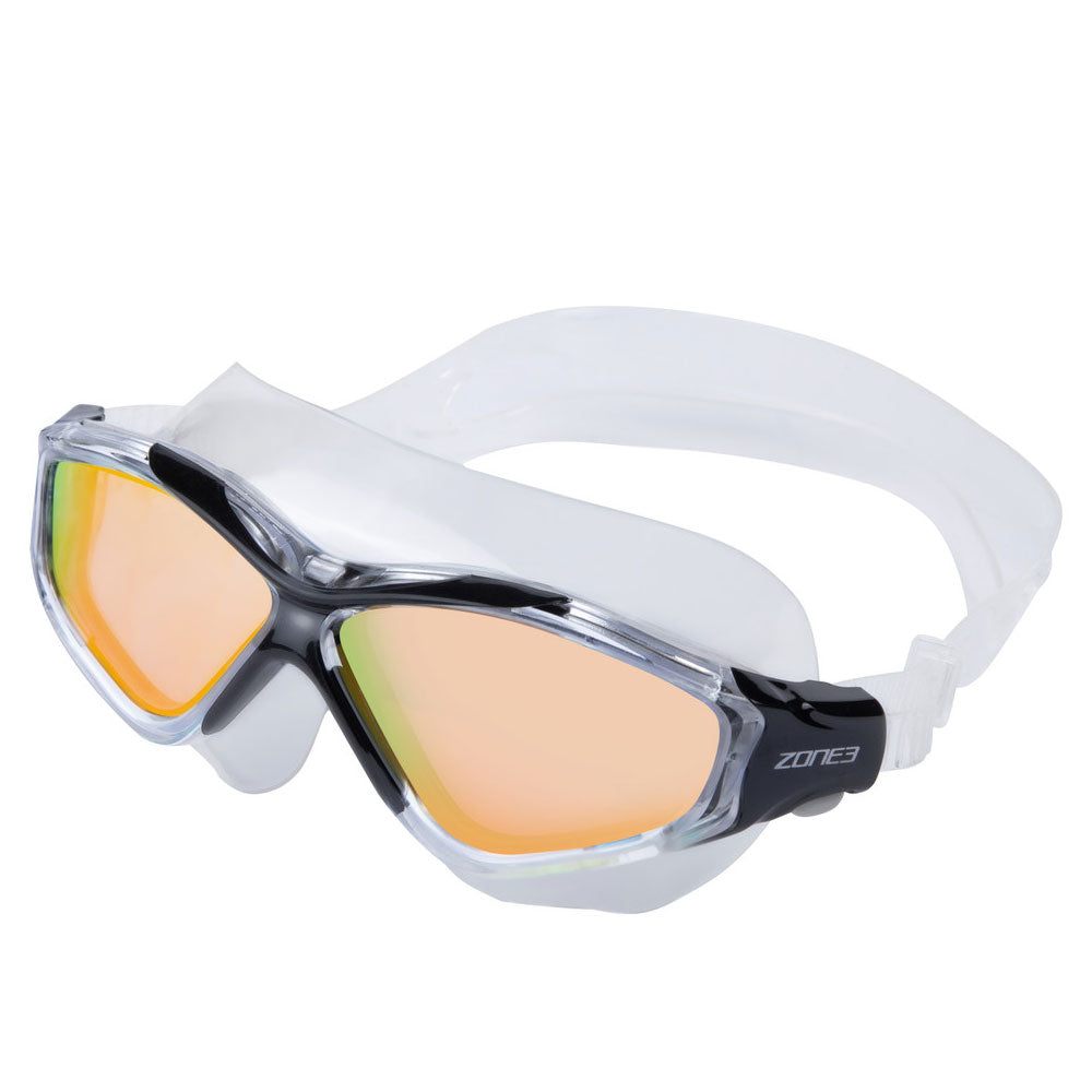 Zone 3 Vision Max Mirror Swim Mask - Clear/Black