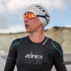 Zone3 Attack Polarised Swim Goggles High Vis Orange Navy