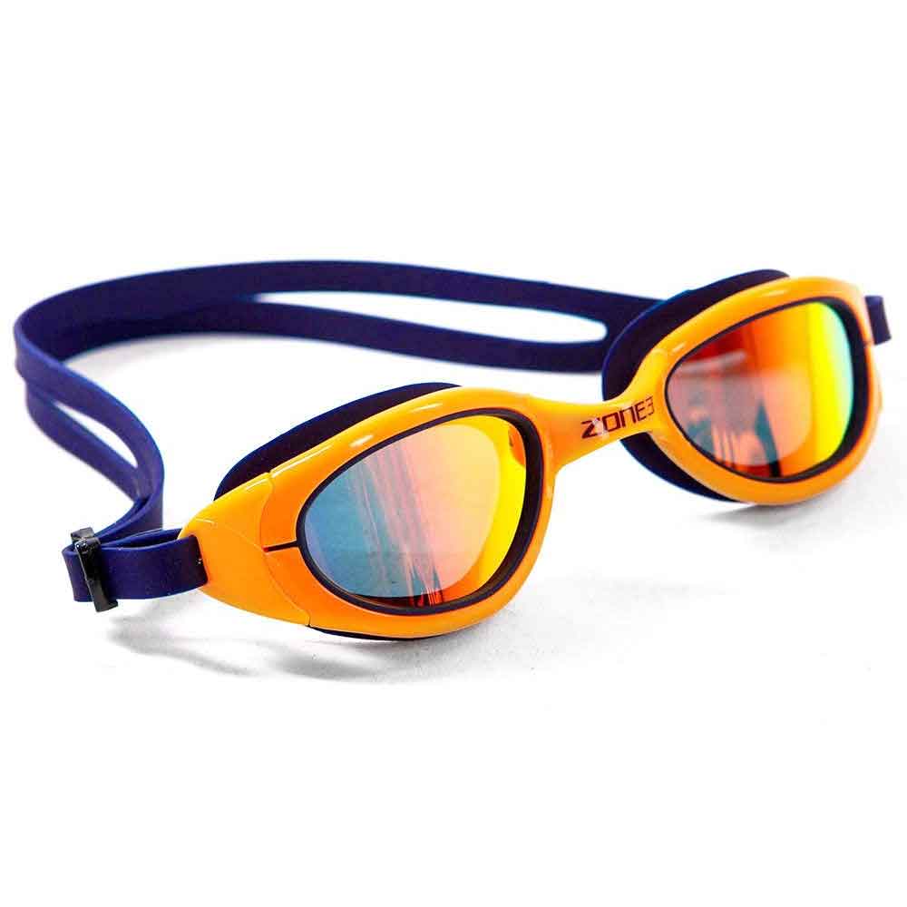 Zone3 Attack Polarised Swim Goggles High Vis Orange Navy