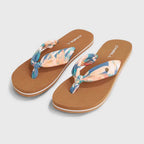 O'Neill Womens Ditsy Tropical Blue Sun Sandals
