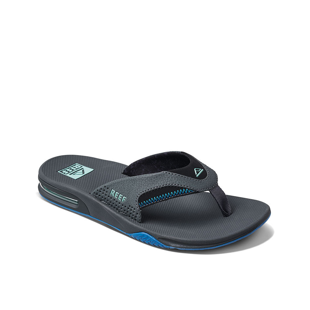 Reef Fanning Gunmetal / Ocean Sandals