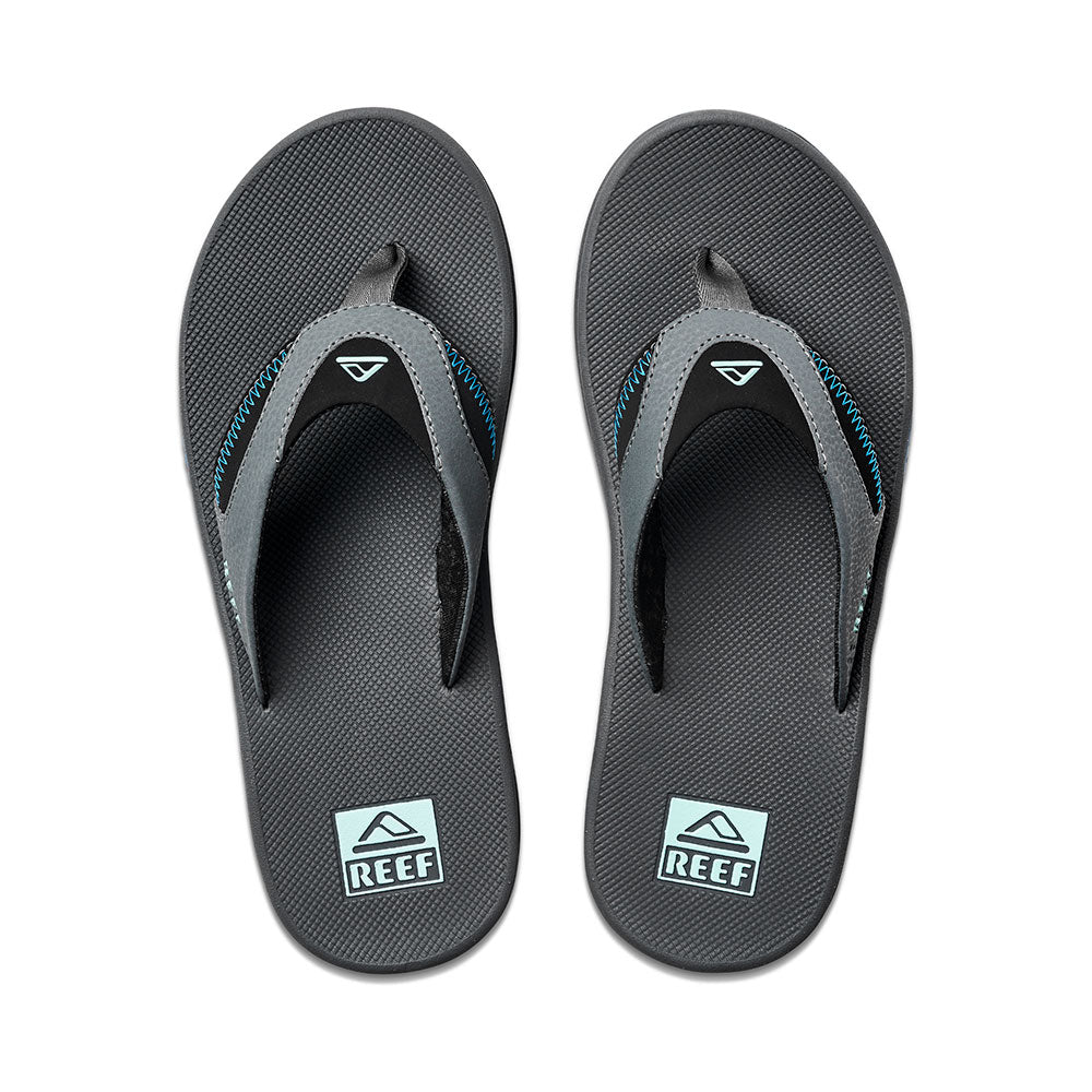 Reef Fanning Gunmetal / Ocean Sandals