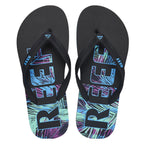 Reef Seaside Prints Flip Flops - Neon Reef Palm