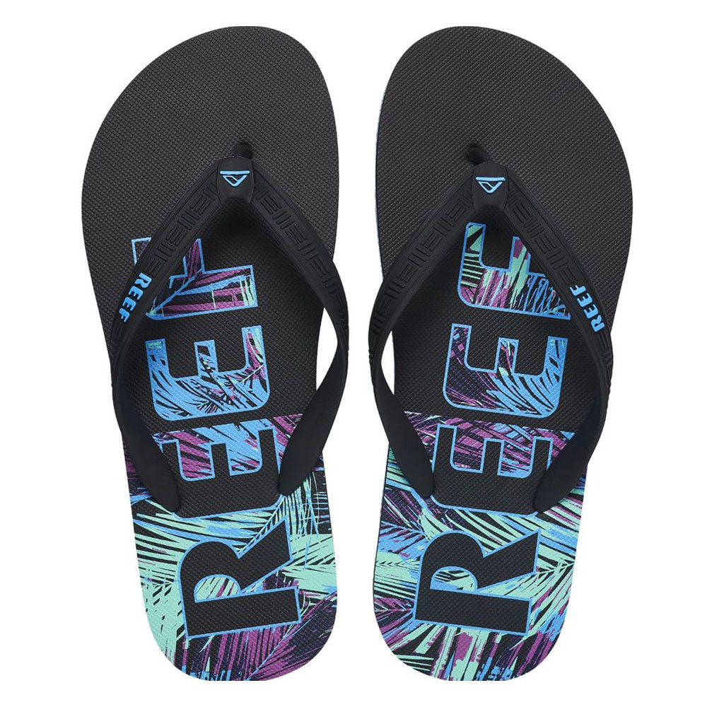 Reef Seaside Prints Flip Flops - Neon Reef Palm