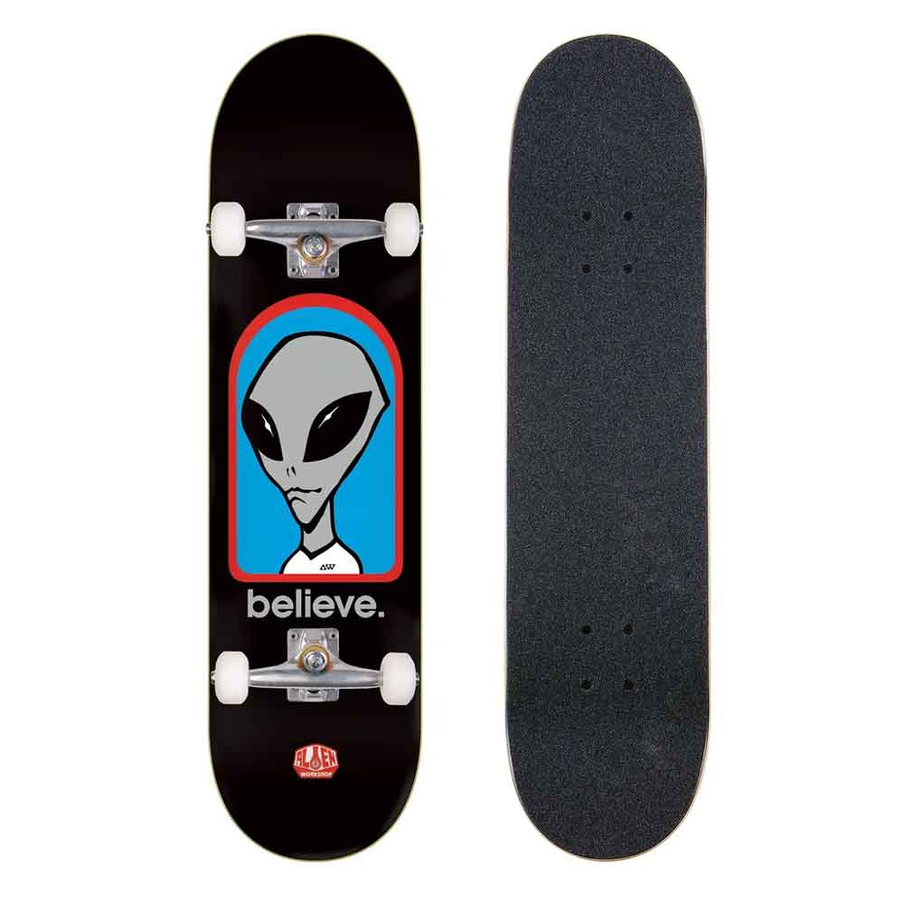 Alien Workshop 7.75" Believe Black Complete Skateboard