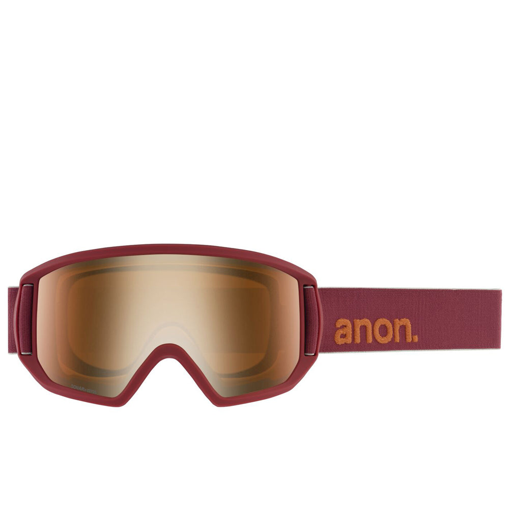 スキー・スノーボードアクセサリー anon RELAPSE MFI SONAR BRONZE Anon Relapse Snowboard/Ski Goggles - Maroon/Sonar Bronze