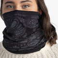 Buff merino Lightweight Cashmere Neck Warmer - Black