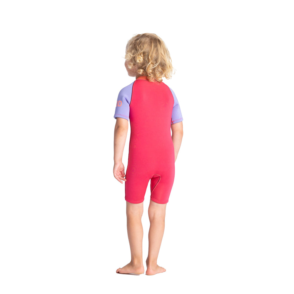 C-Skins C-Kid Baby Shortie Wetsuit  - Coral/Lilac/Bright Coral
