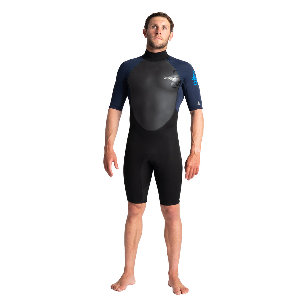 C-Skins Element 3/2mm Shortie Wetsuit  - Black/Slate/Cyan