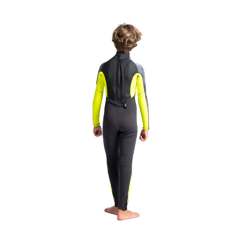 C-Skins Junior Element 3/2 Wetsuit -Anthracite/Yellow/Black Tie
