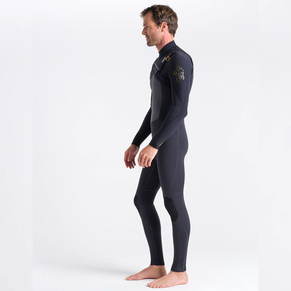 C-Skins ReWired 4/3mm CZ Wetsuit  - Anthracite/Black X/Saffron