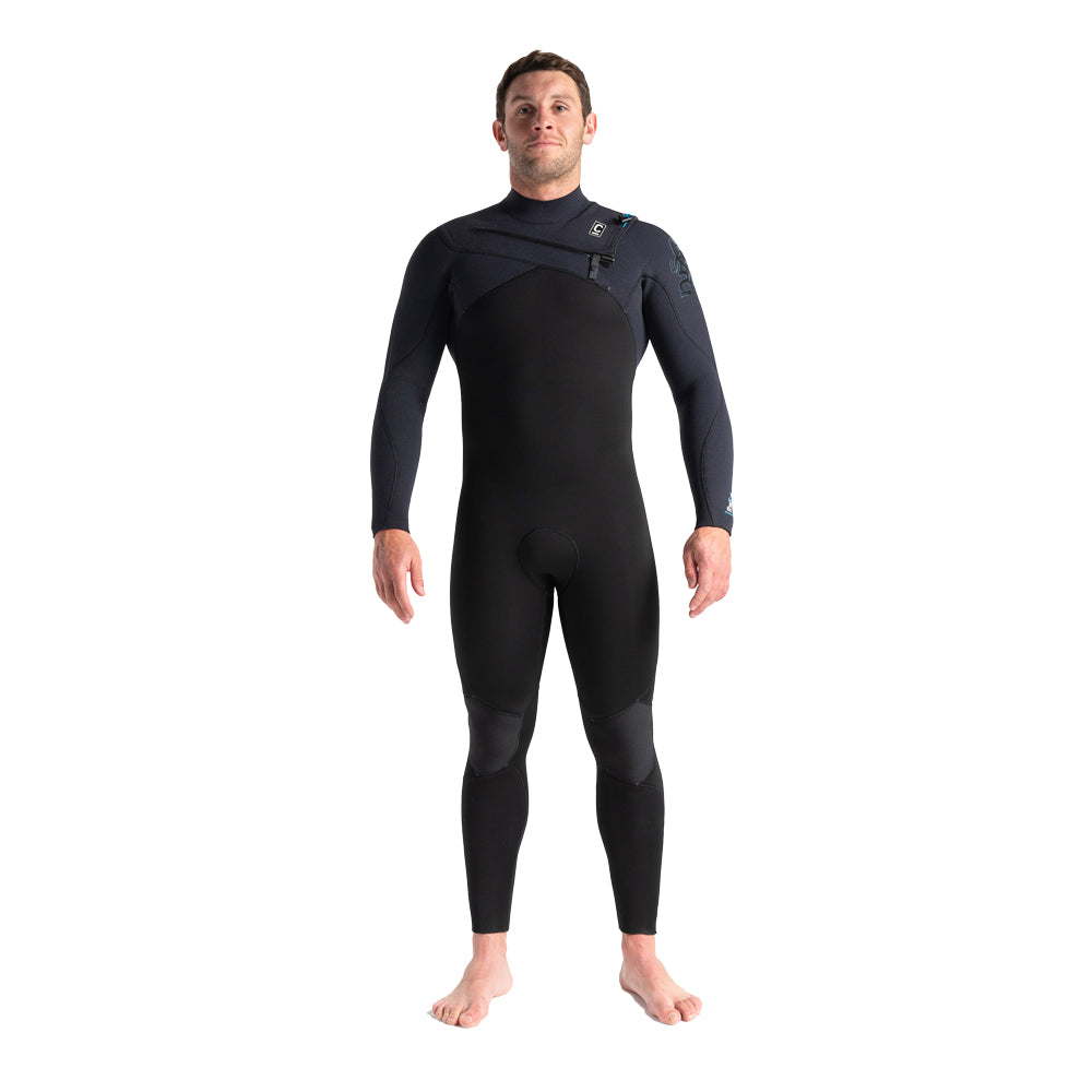 C-Skins ReWired 4/3mm CZ Wetsuit  - Anthracite/Black X/Ultra Cyan