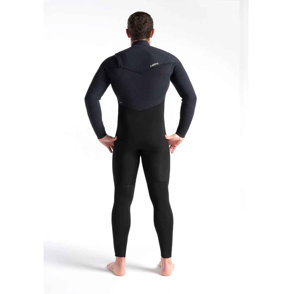 C Skins ReWired 5/4mm C/Z Winter Wetsuit-Black/Black X/Ultra Cyan