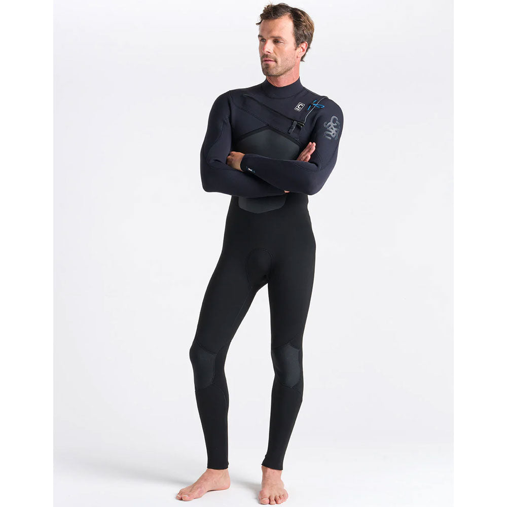 C-Skins ReWired 5/4mm Chest Zip Wetsuit  - Black/Black X/Petrol