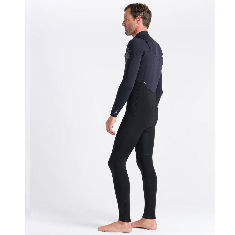 C-Skins ReWired 5/4mm Chest Zip Wetsuit  - Black/Black X/Petrol
