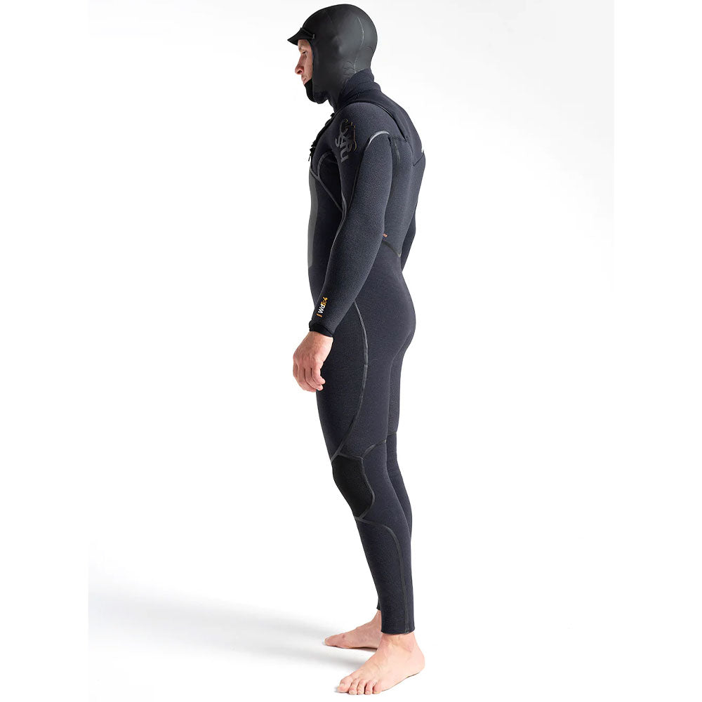C-Skins Wired 5/4 LQS Hooded CZ Wetsuit -Black X/Black X/Saffron