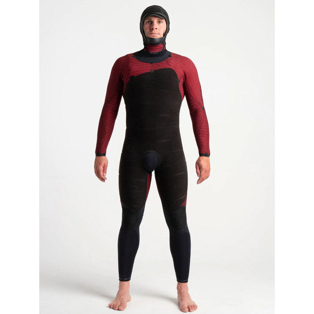 C-Skins Wired 5/4 LQS Hooded CZ Wetsuit -Black X/Black X/Saffron